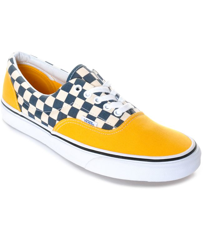 yellow and checkered vans